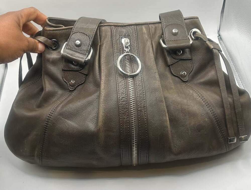 GENUINE BROWN LEATHER via Spiga Purse Shoulder Bag